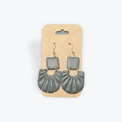 Handmade earrings featuring unique clay artistry