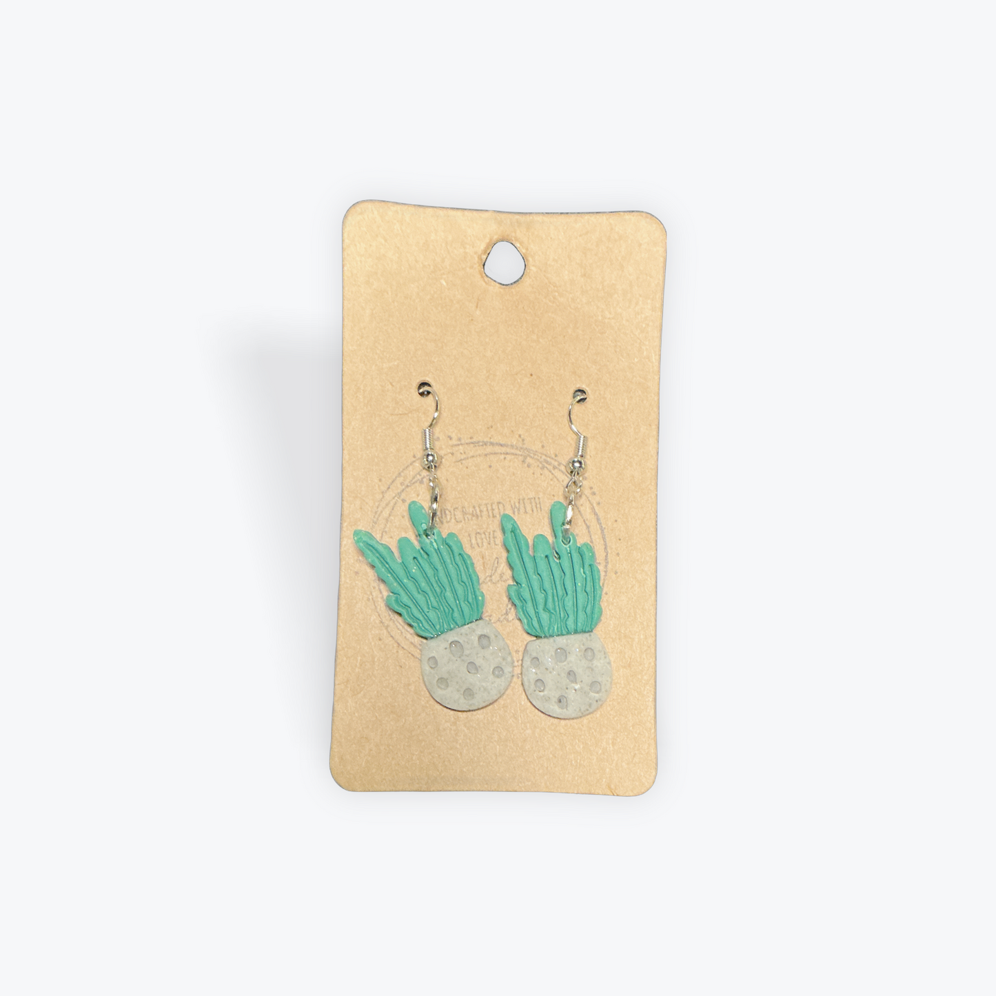 Artisan drop earrings crafted from polymer clay