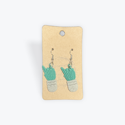 Statement clay earrings with handcrafted design