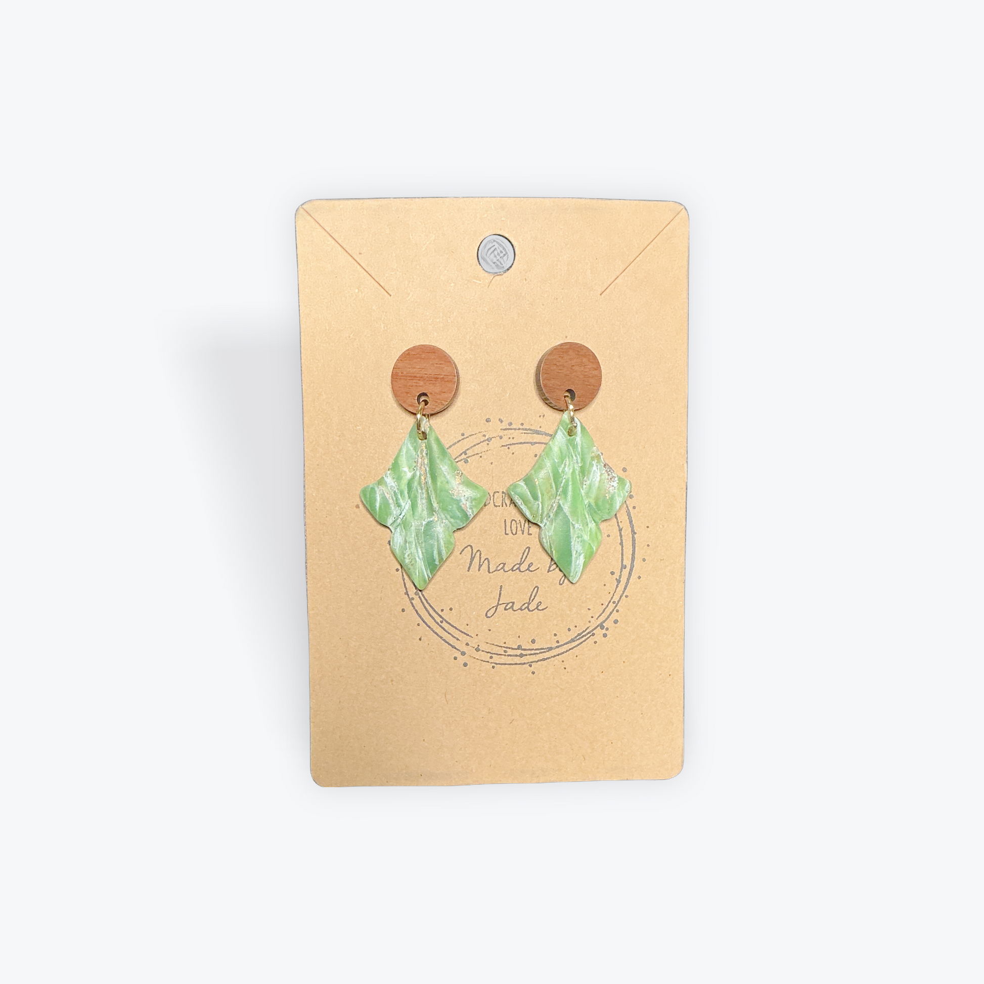 Unique clay dangle earrings with artisan charm