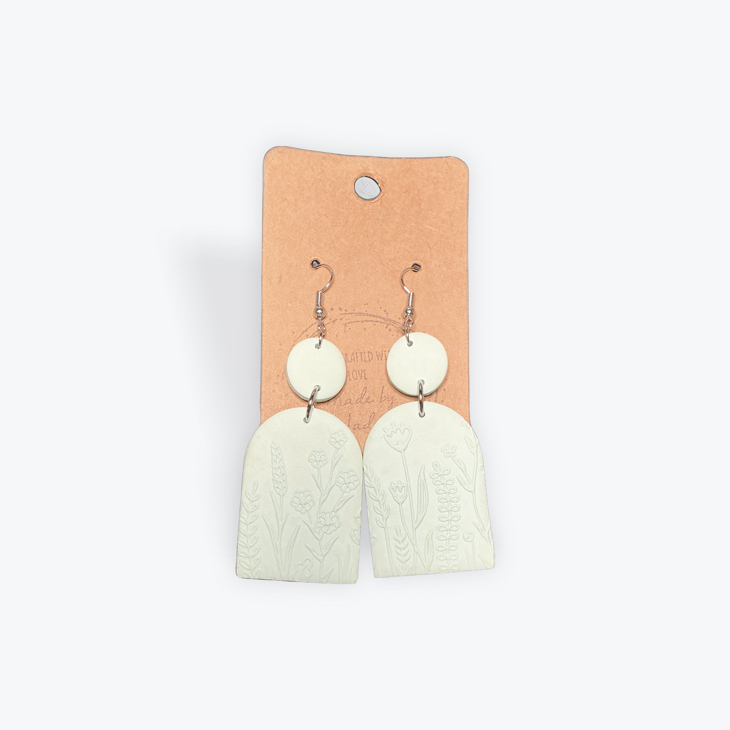 Bold statement earrings made from polymer clay