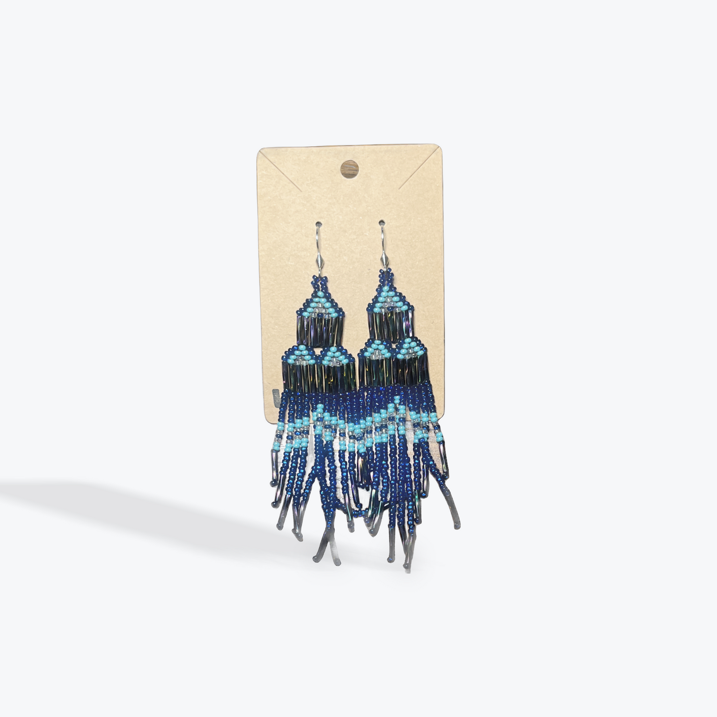 Handmade tassel seed bead earrings with artistic style