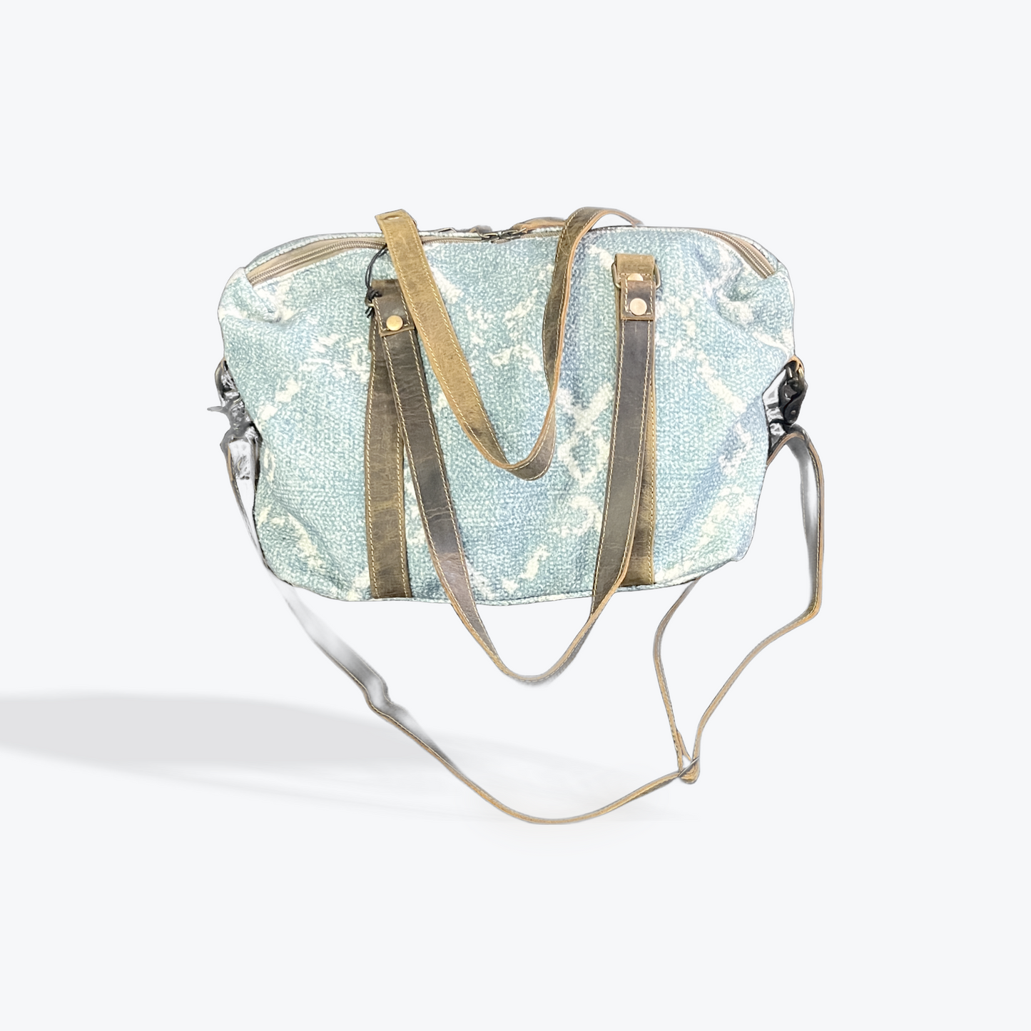 Myra boho handbag with artisan textile accents