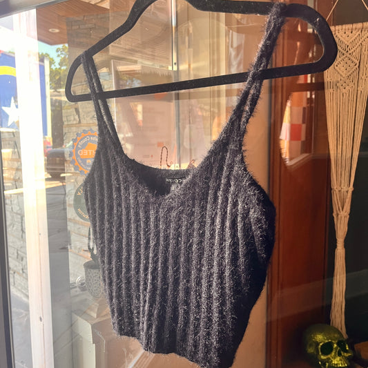 PaperMoon lightweight knit sweater tank top in neutral color