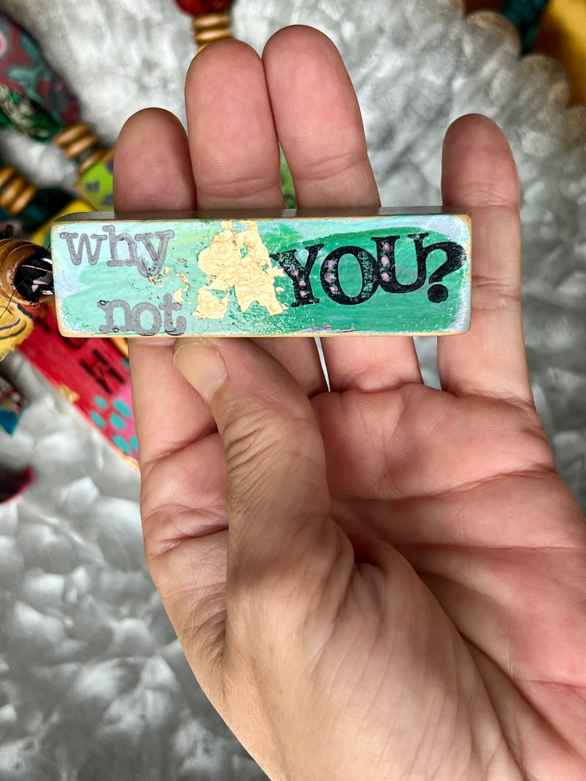 Unique handmade ornament with original painted pattern