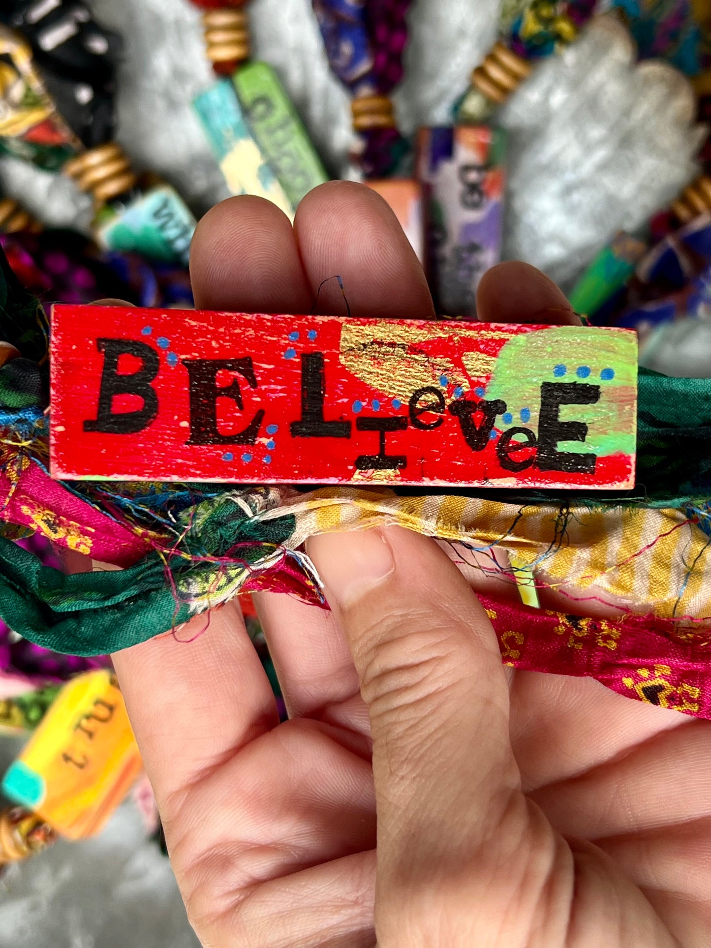 Unique artisan ornament painted by hand