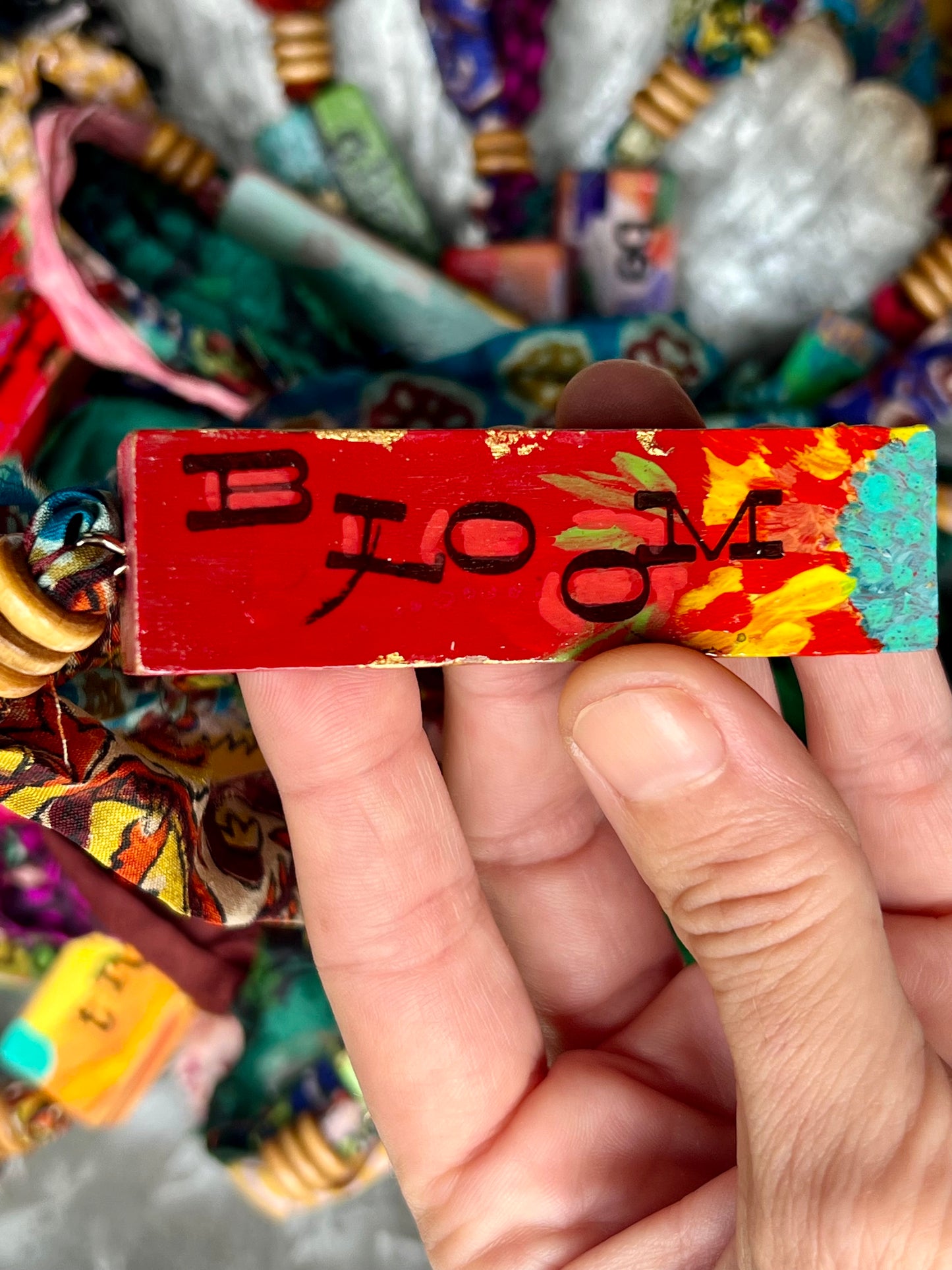 Soul Collective artisan ornament with colorful hand painting