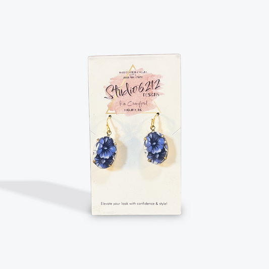 Studio 6212 handmade artisan earrings with colorful design
