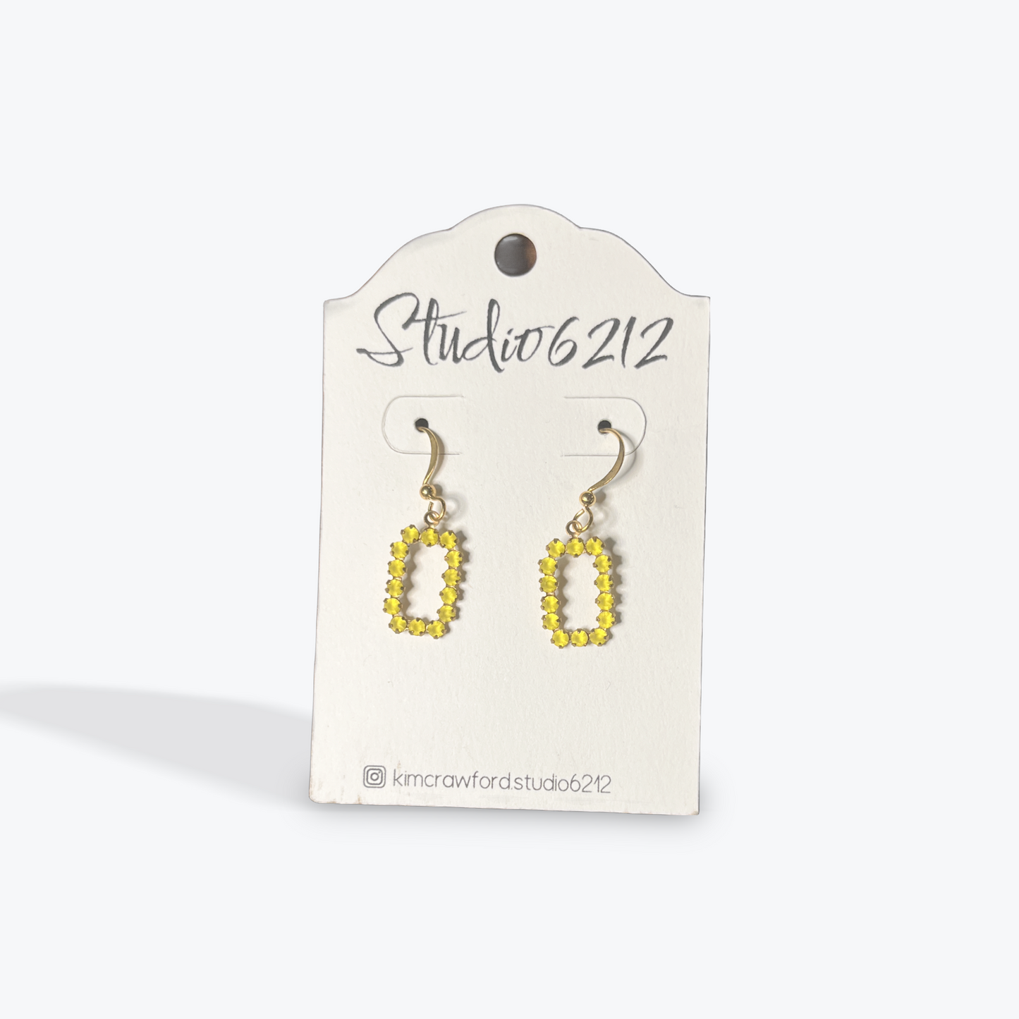 Unique handmade drop earrings from Studio 6212 artisan collection
