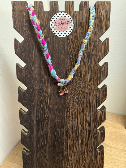 Studio 6212 handmade artisan necklace with colorful pendant