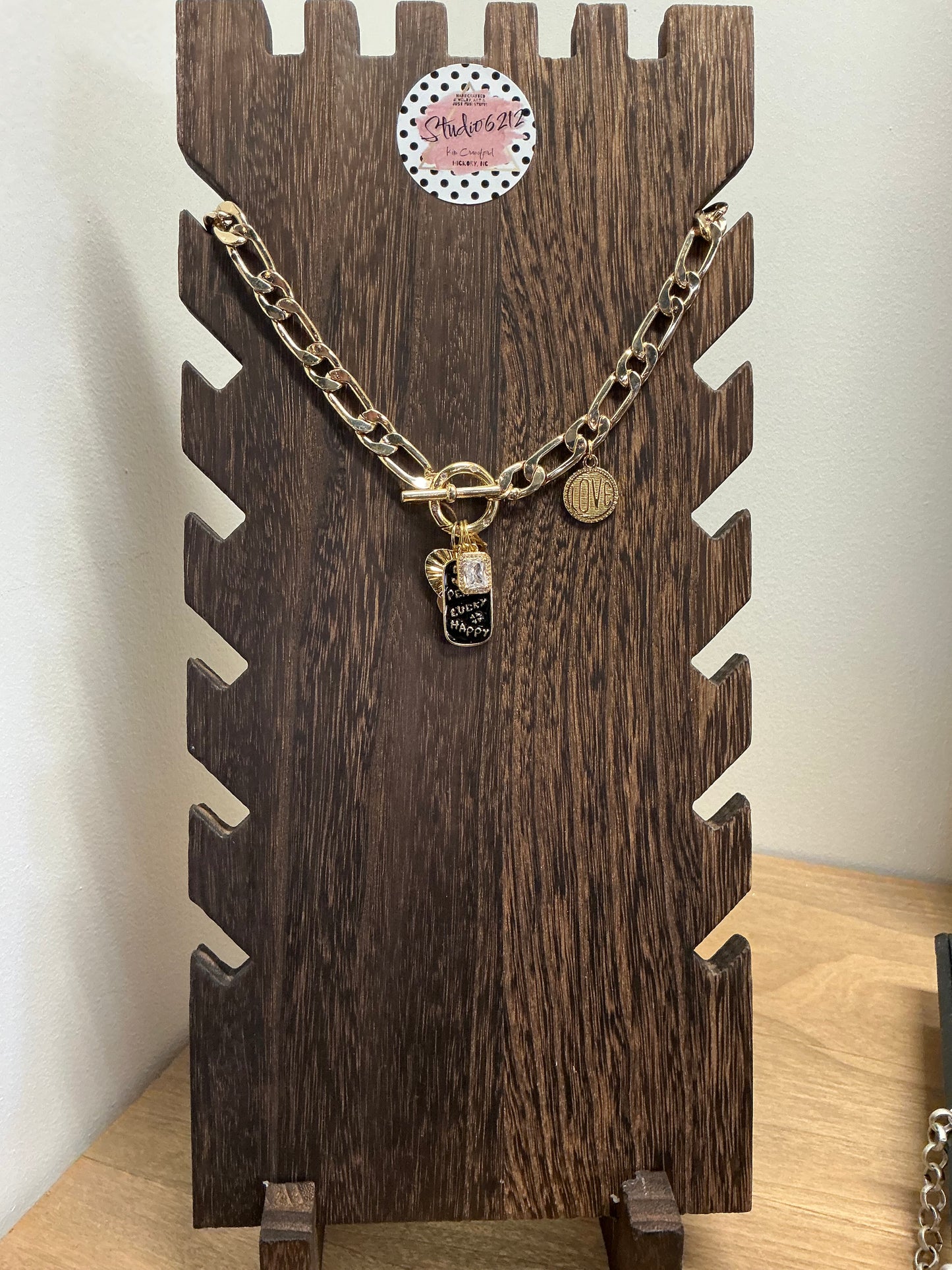 Handmade Studio 6212 necklace with minimalist artisan pendant
