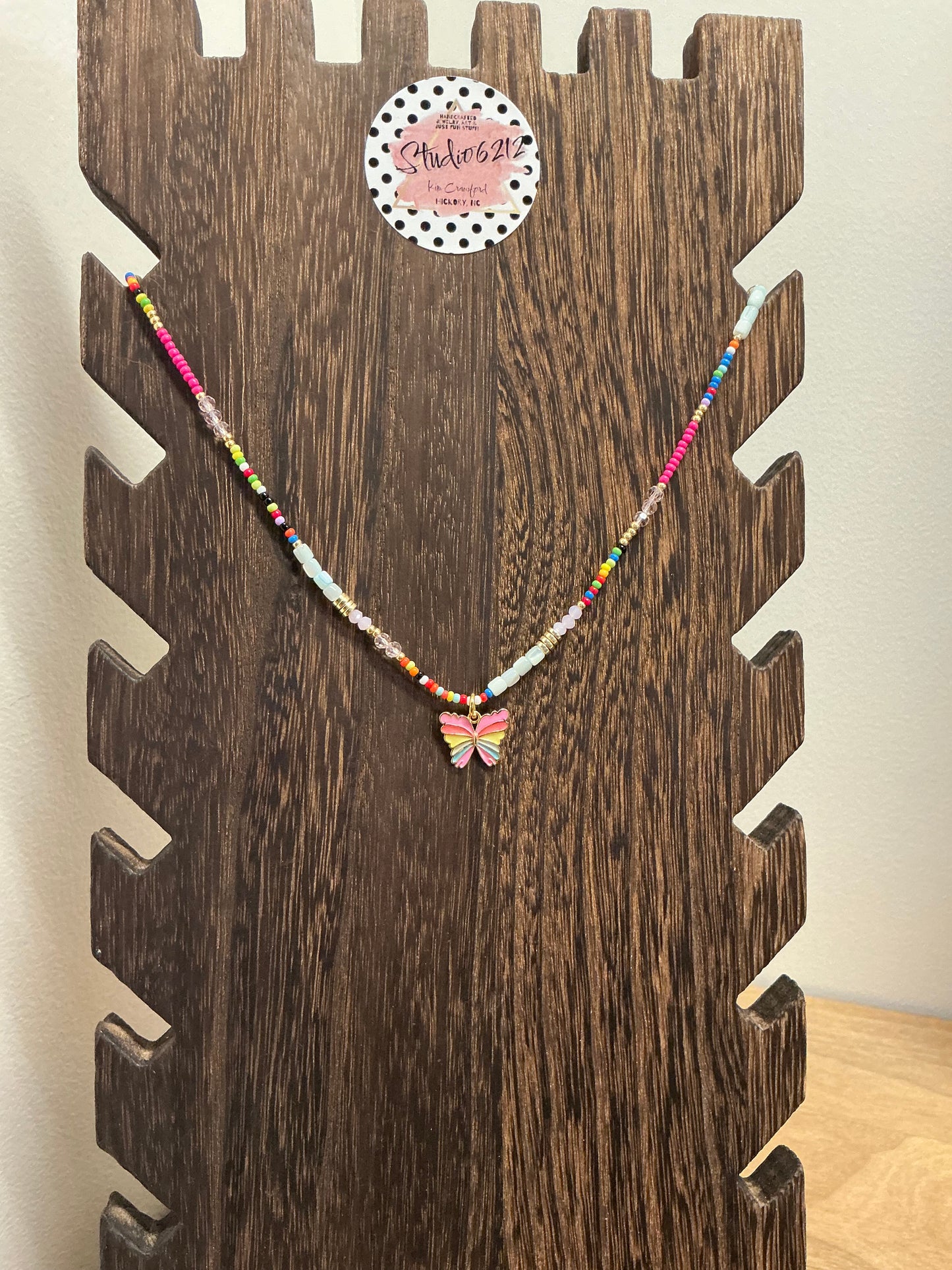 Studio 6212 artisan necklace with handcrafted mixed media details