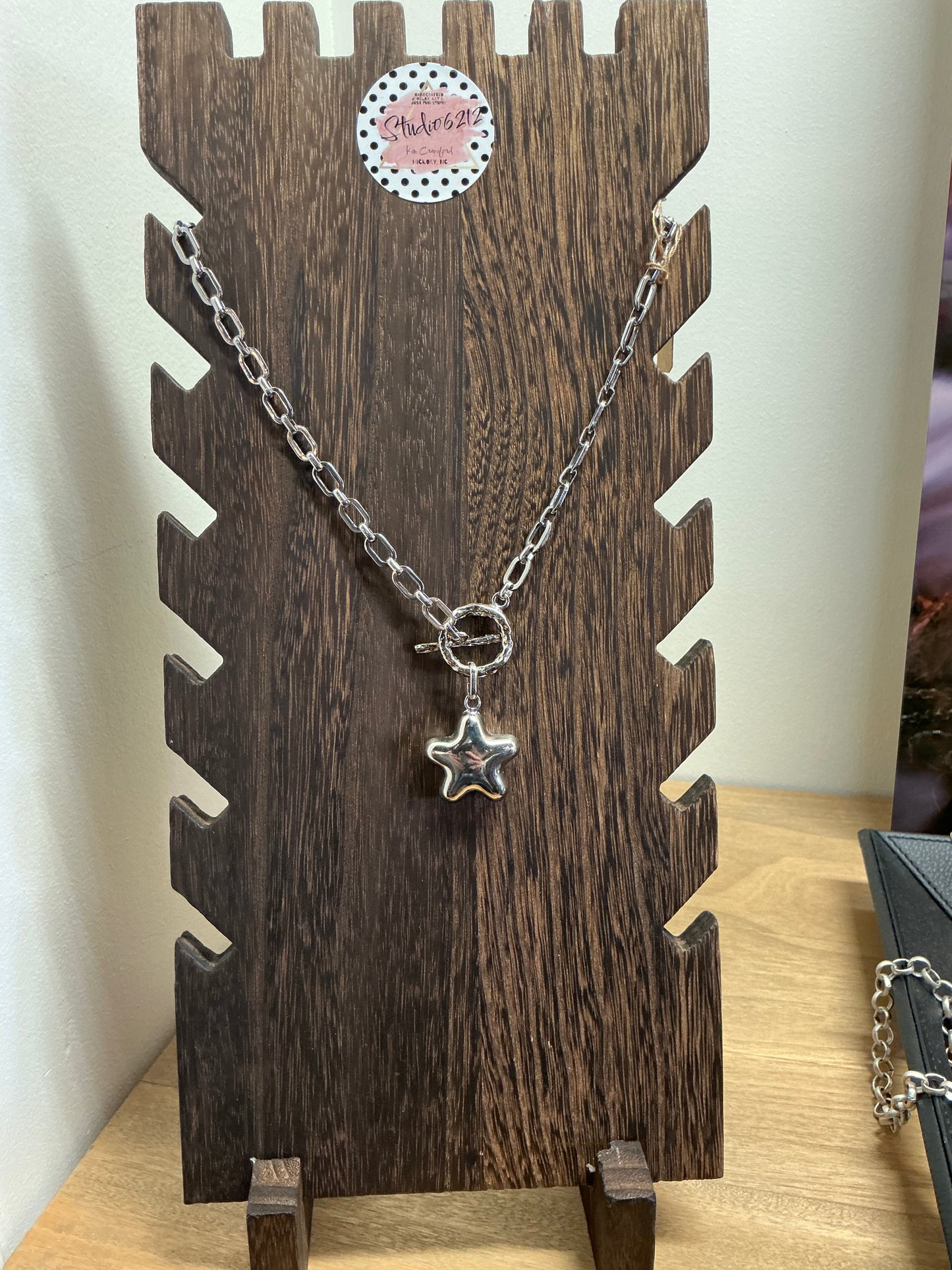 Handmade Studio 6212 necklace with textured artisan beads
