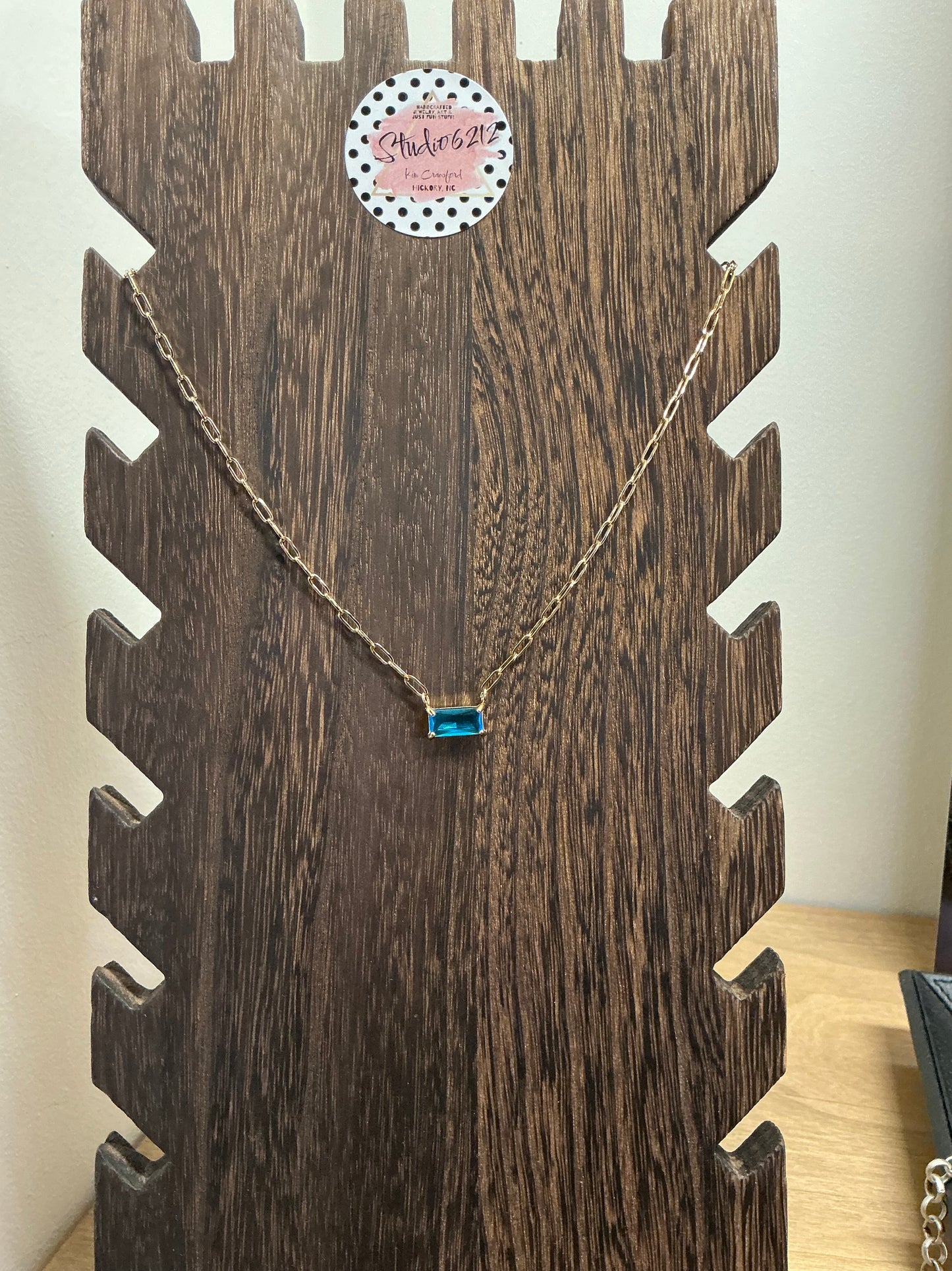 Studio 6212 handmade necklace with colorful layered design