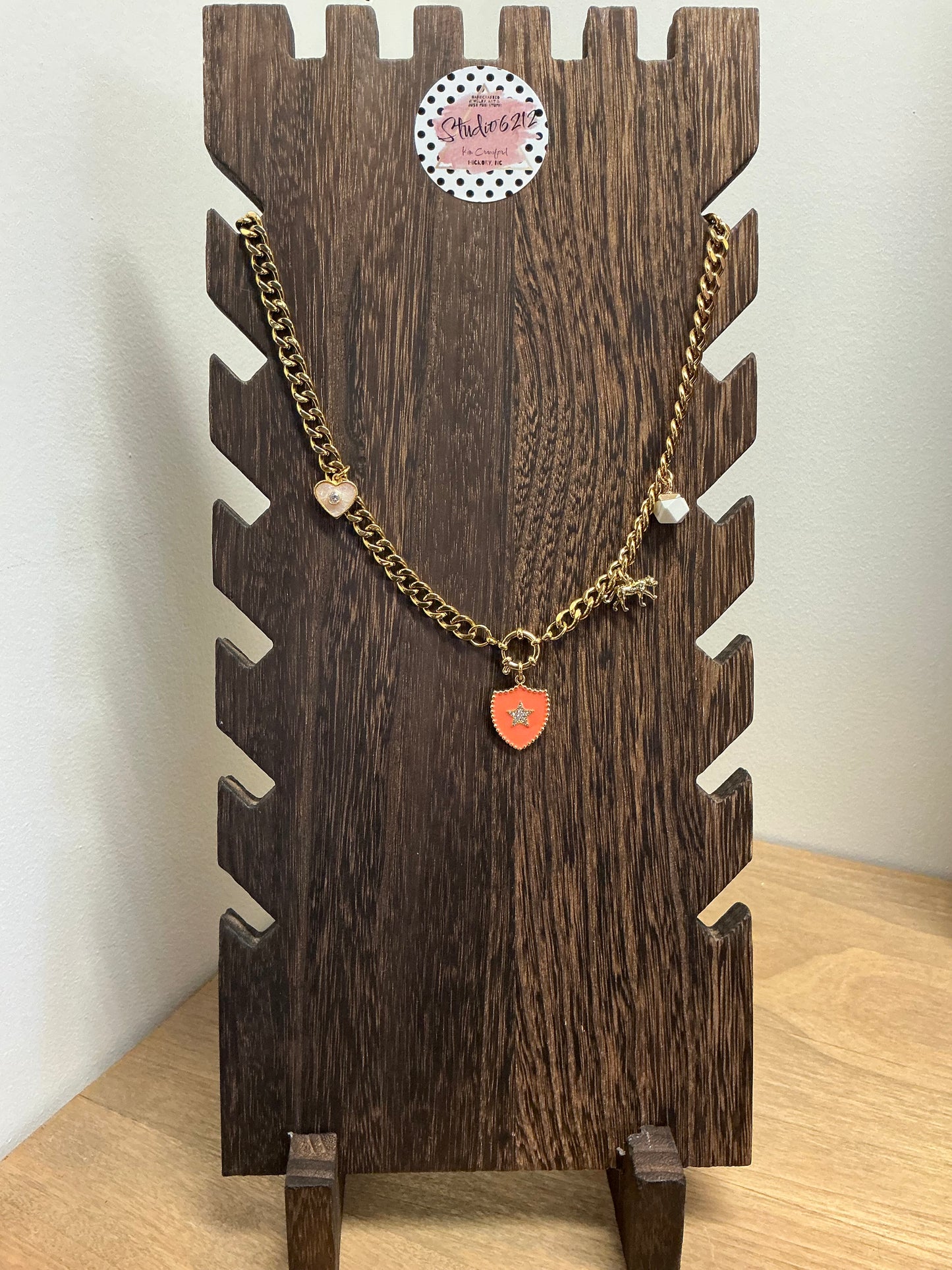 Studio 6212 necklace with artisan clay and bead craftsmanship