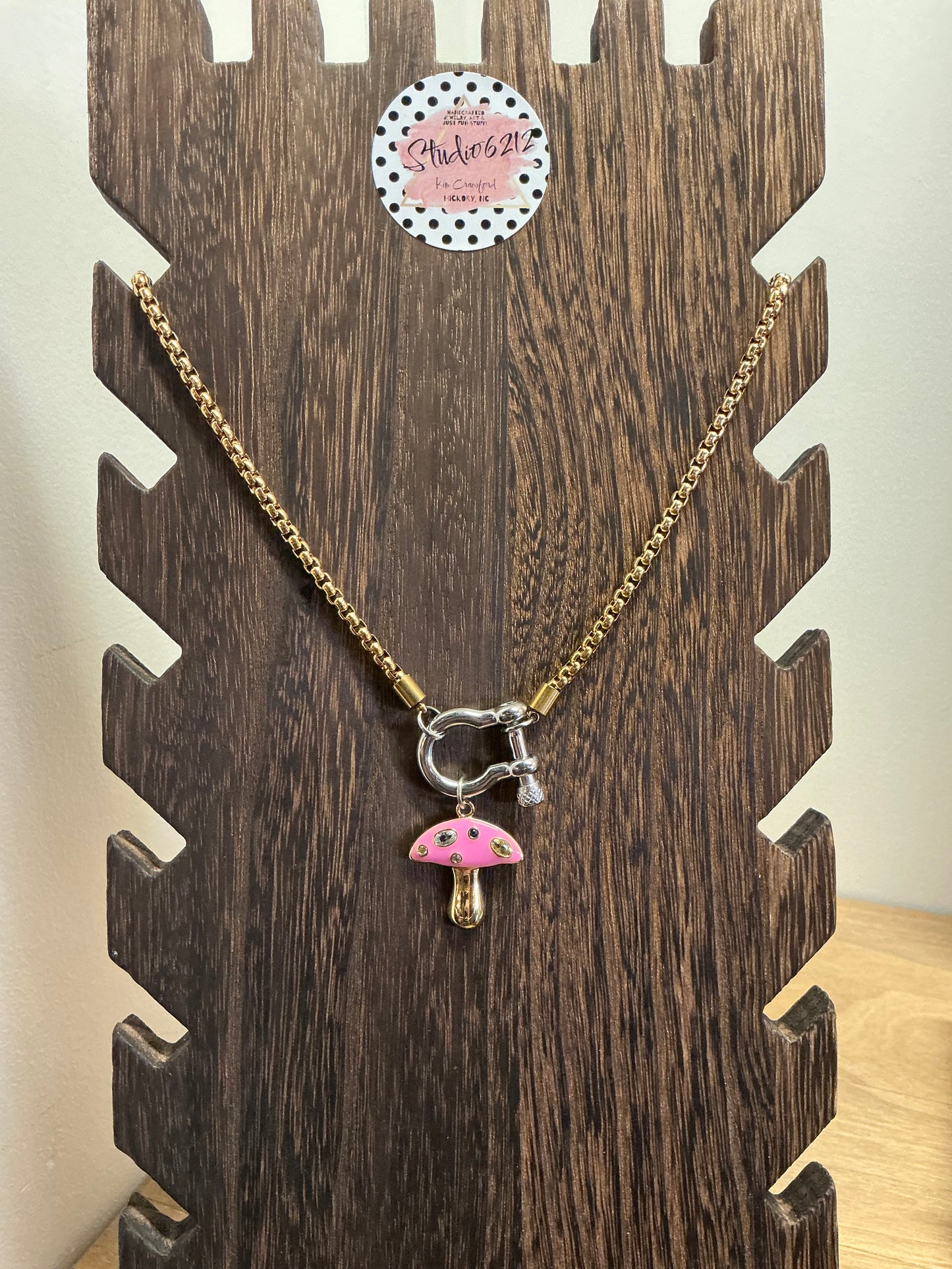 Lightweight handmade Studio 6212 necklace with modern artisan look