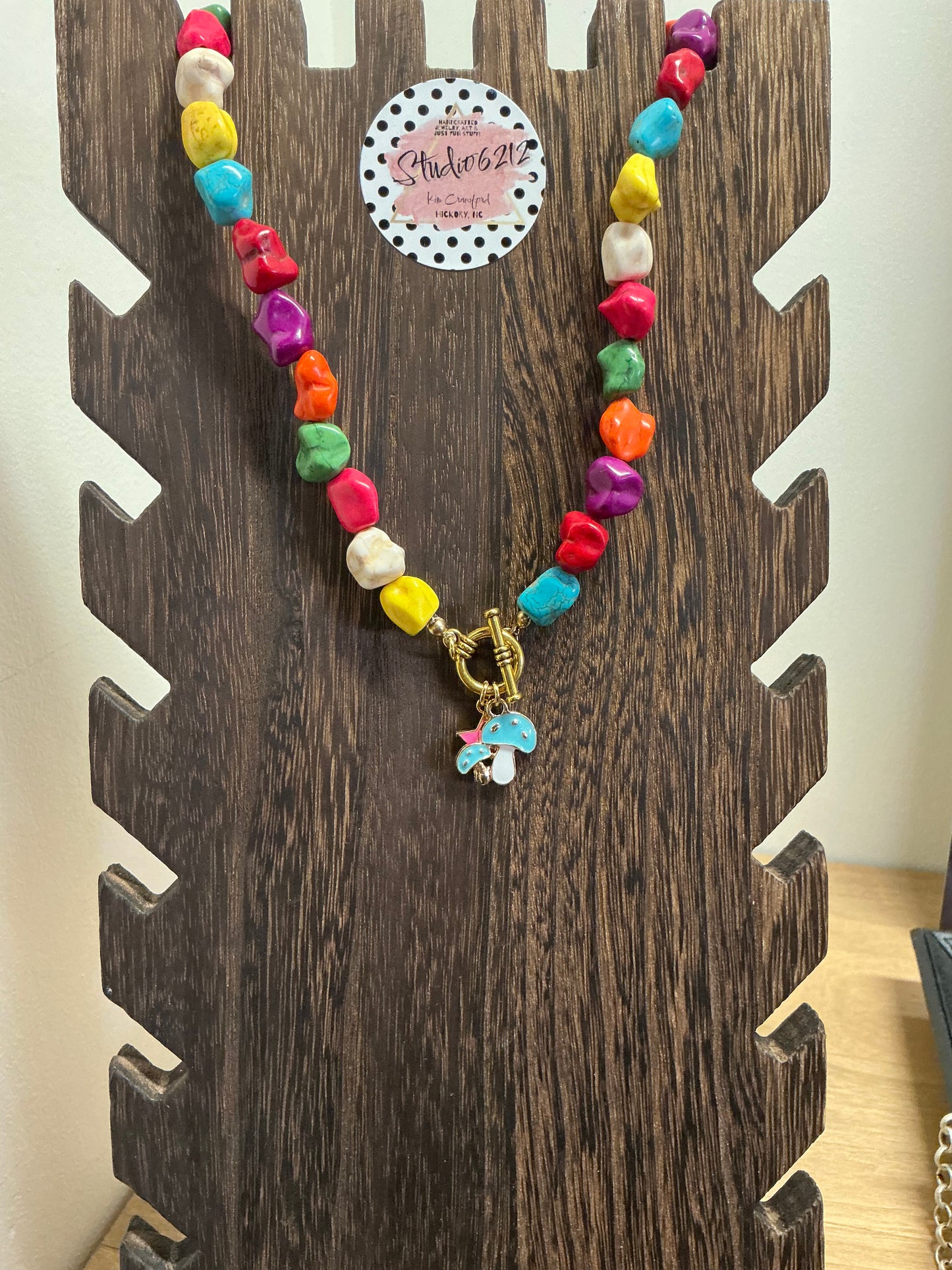 Studio 6212 necklace crafted with artisan colors and textures