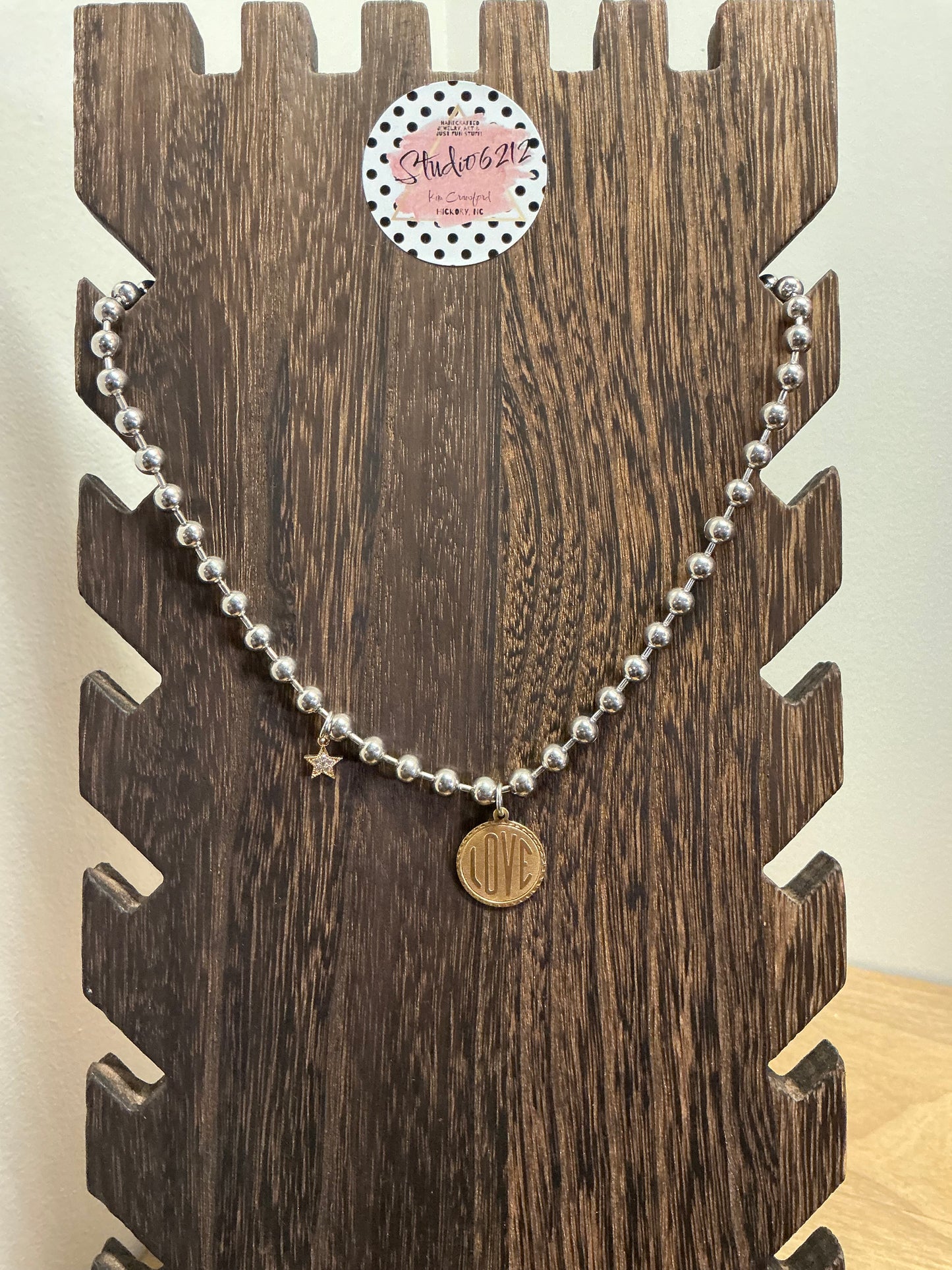 Studio 6212 handmade necklace with creative handcrafted accent