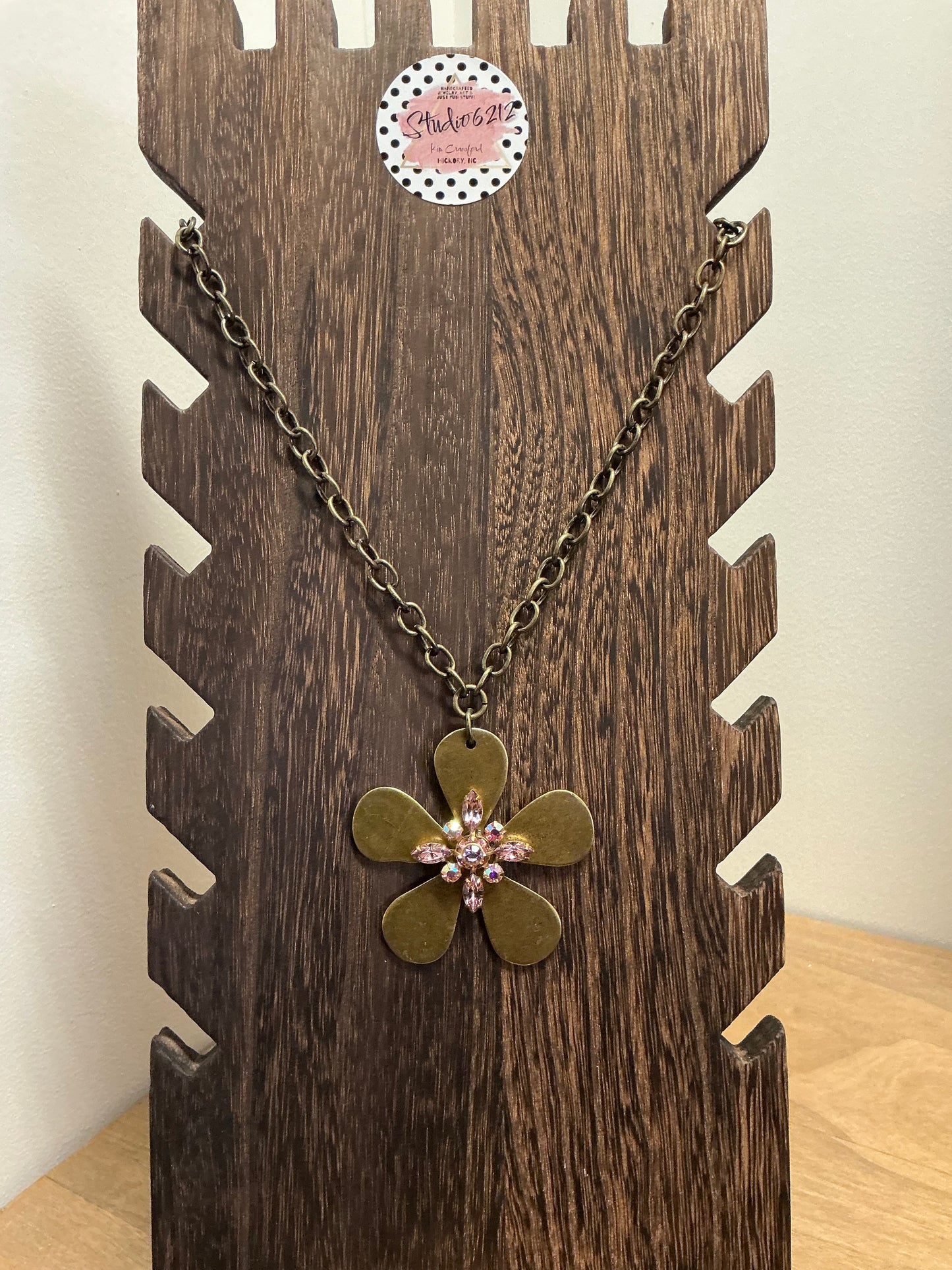 Handmade Studio 6212 necklace with colorful artisan texture