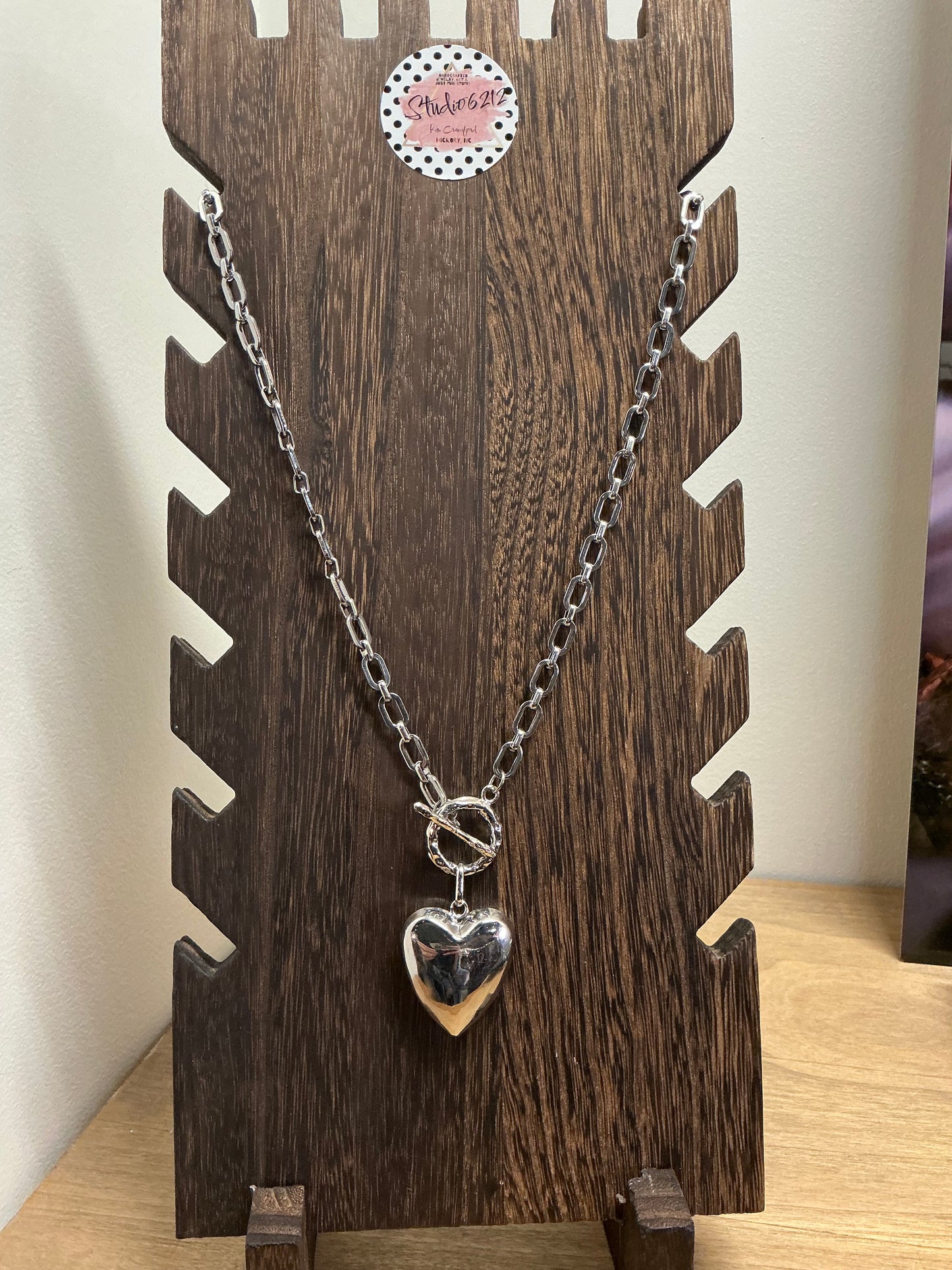 Handmade Studio 6212 necklace with bold artisan pendant