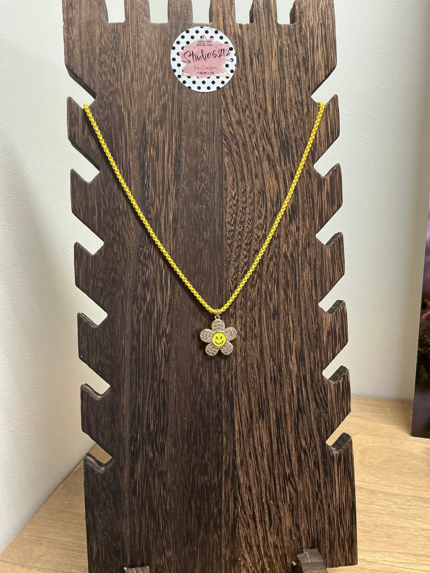 Handmade Studio 6212 necklace with artistic bead patterns