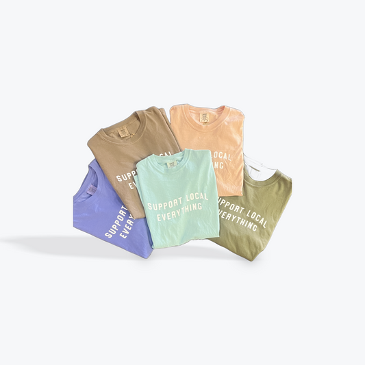 Support Local Everything graphic tee by CATVONLE on Comfort Colors