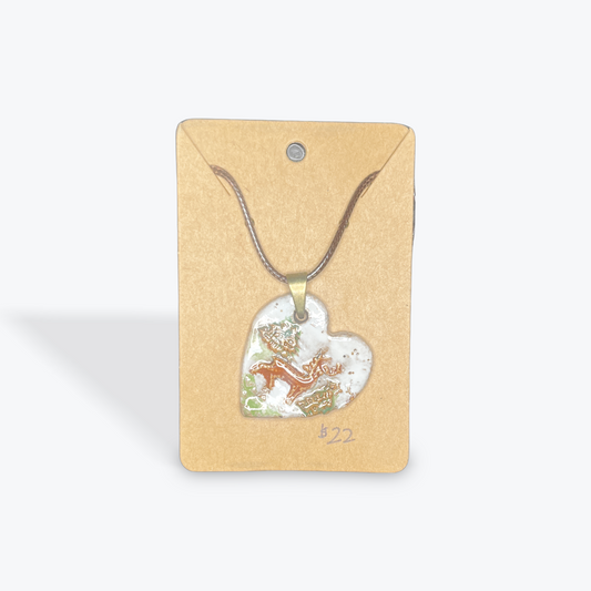 Teresa Icenhour handmade ceramic necklace with artisan glaze