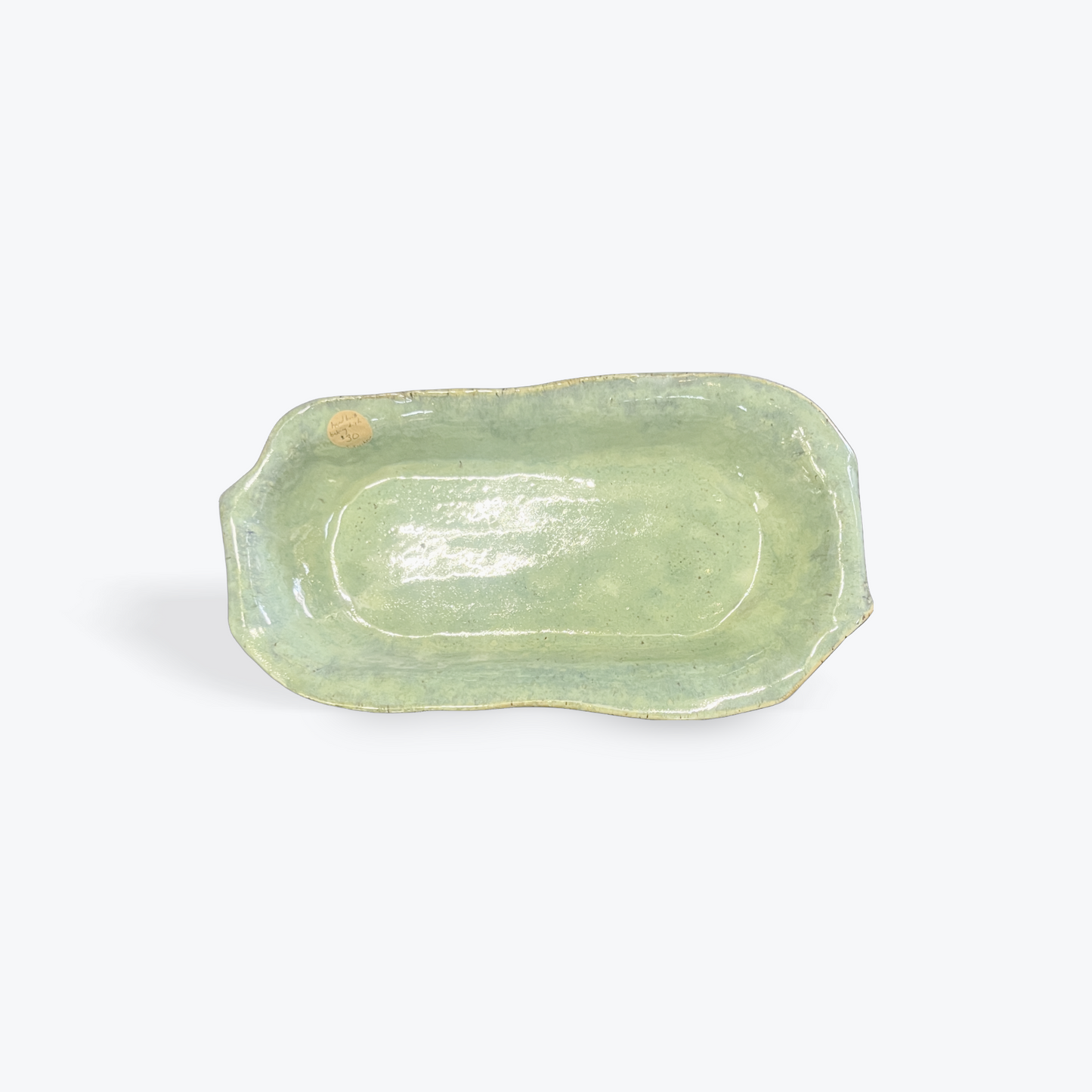 Artisan ceramic tray by Teresa Icenhour with natural texture