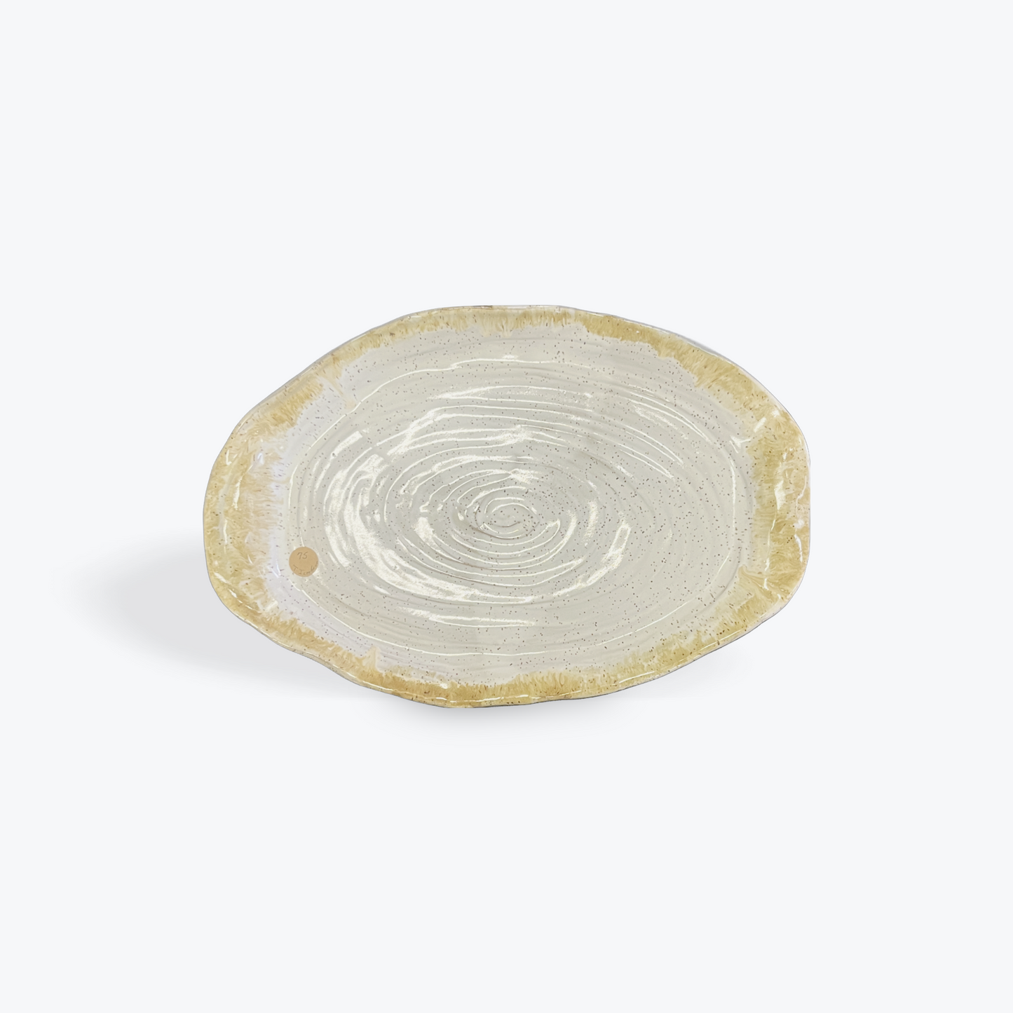 Decorative handmade ceramic tray with timeless artisan detail