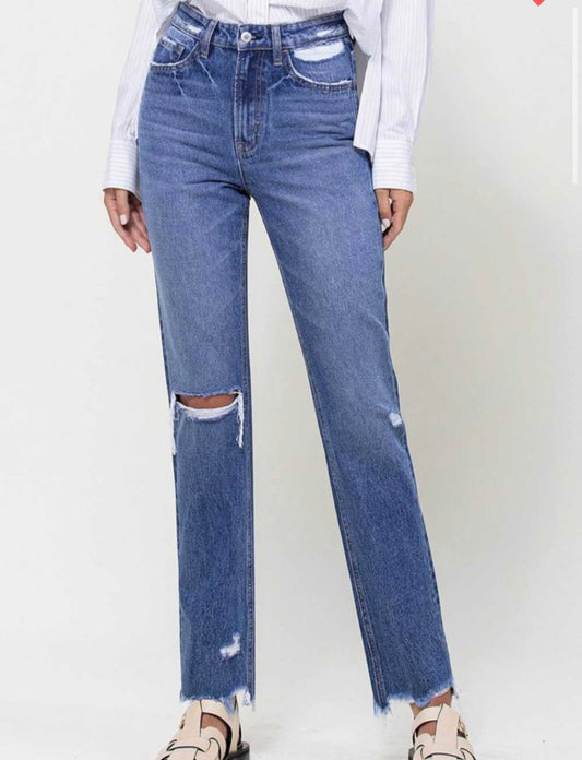 Vervet 90’s super high rise straight leg jeans