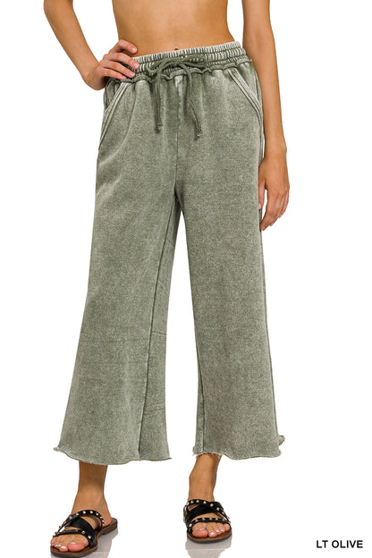 Zenana fleece lined ankle sweats with cozy jogger fit