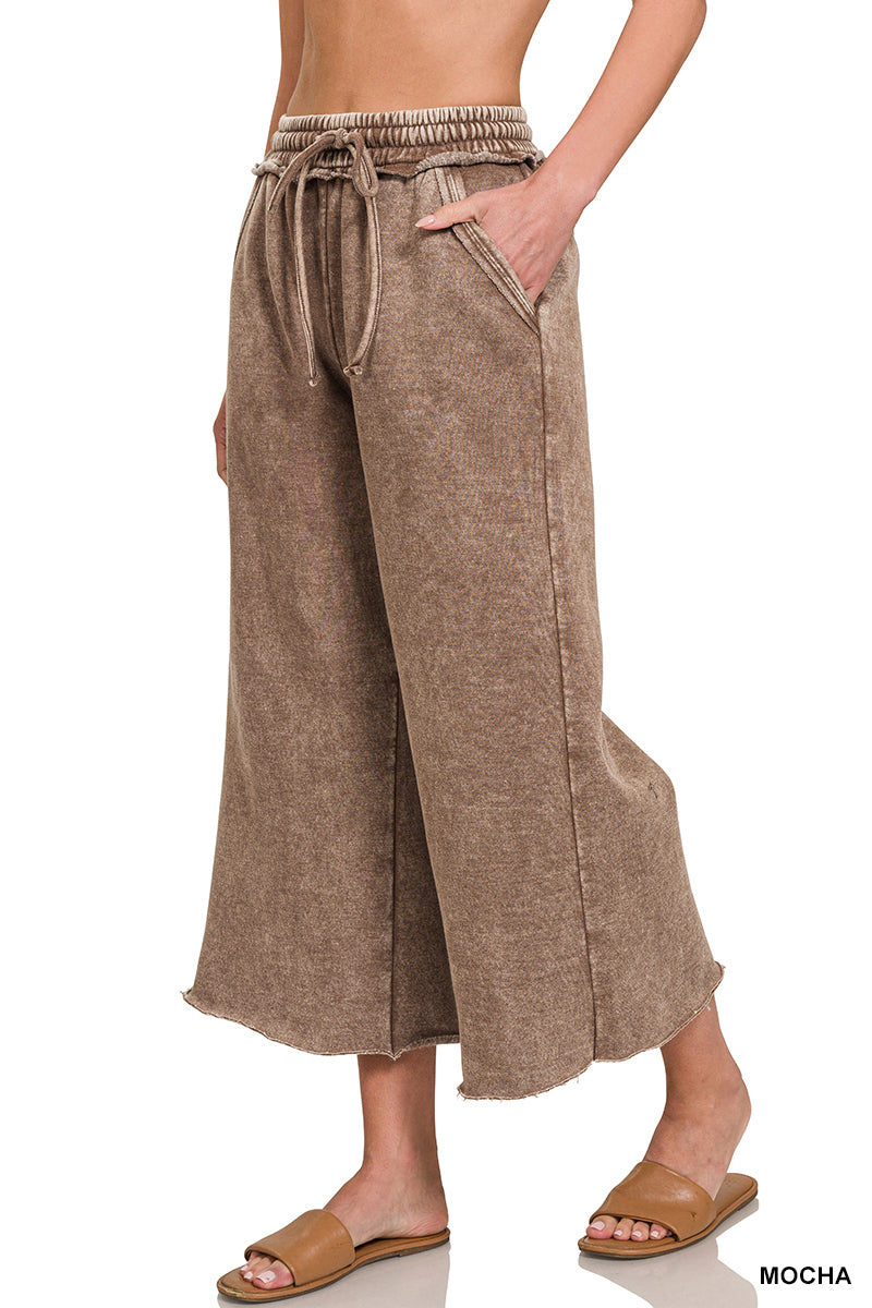 Warm Zenana fleece lined jogger pants with side pockets